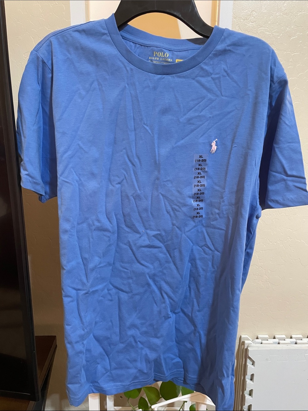 Polo by Ralph Lauren Short-Sleeve Crew Tee in Blue with Embroidered Pony